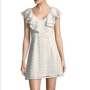 French Connection Massey Dress Size 0 white lace